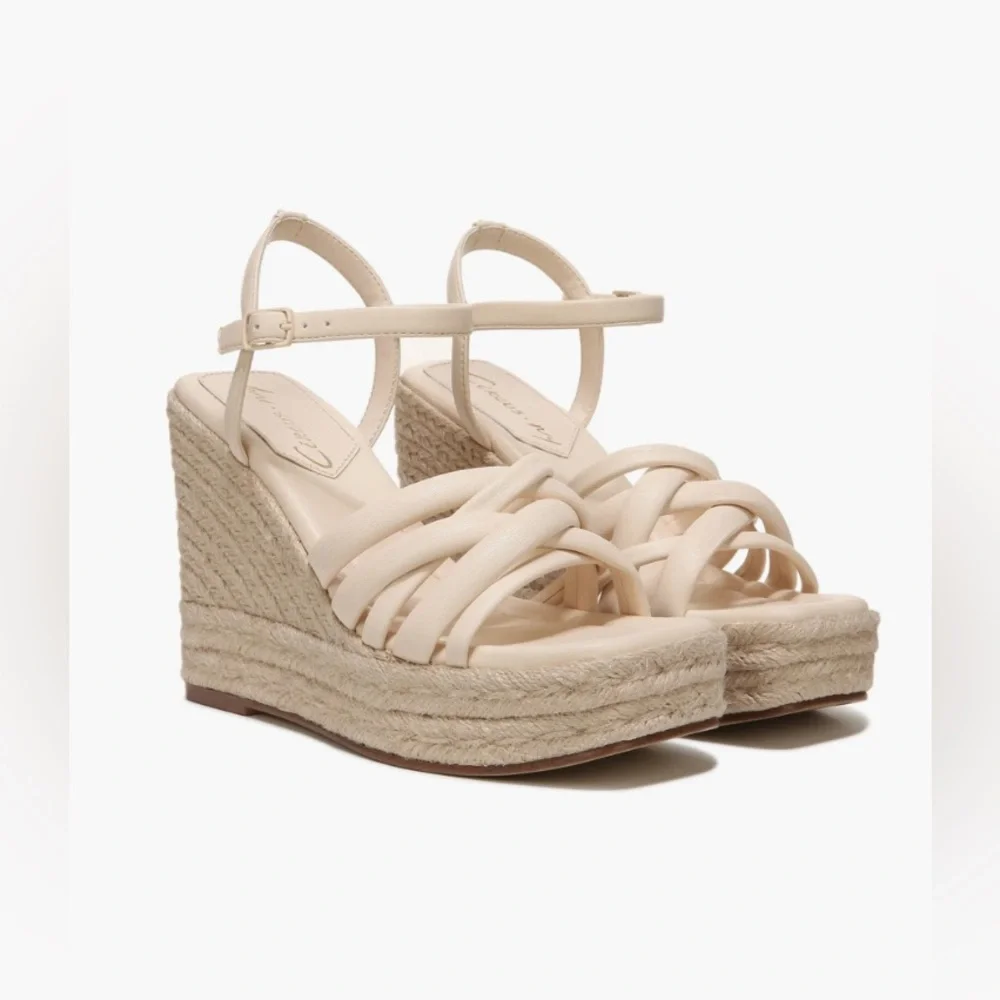 Circus by Sam Edelman “Irene” Crème Espadrille Wedge Sandals Size 8 NWT